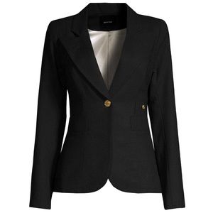 Smythe Duchess Wool Blazer, Black, size 4